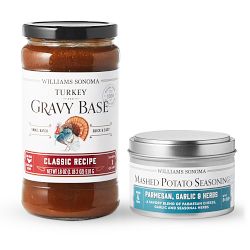 Williams Sonoma Turkey Gravy & Parmesan, Garlic, & Herb Mashed Potato Seasoning Set