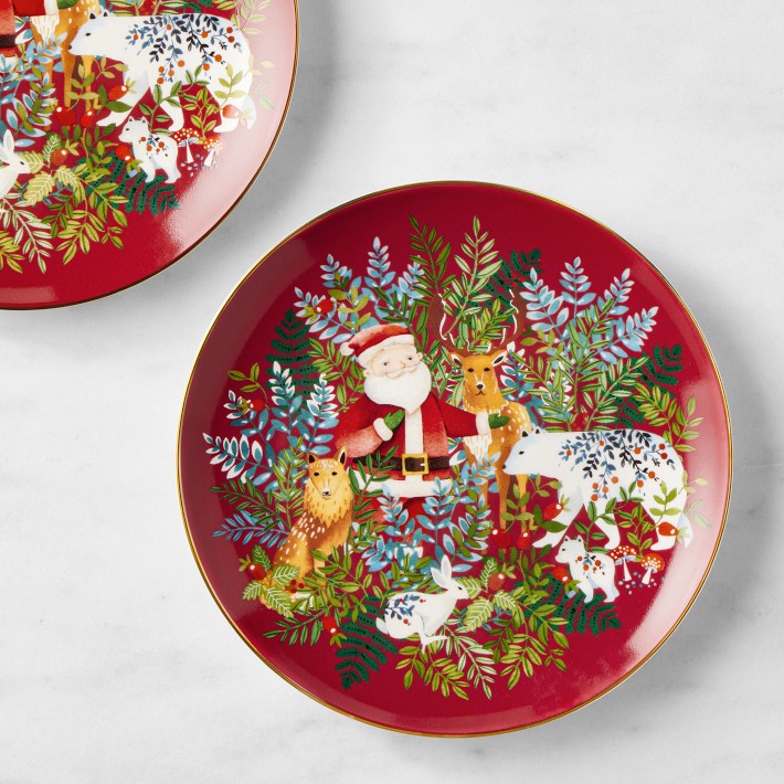 【新品】　WILLIAMS-SONOMA クリスマスプレート Noel Berry Oval Platter | Williams Sonoma