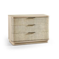 Seiche 3-Drawer Large Grass Cloth Nightstand (42&quot;)