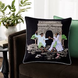 Sheila Bridges x Williams Sonoma Home Harlem Toile Needlepoint Pillow Cover
