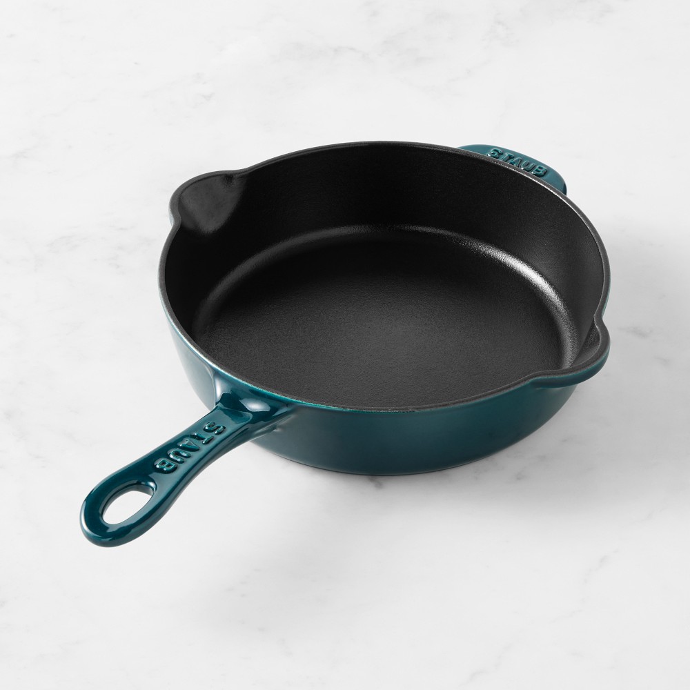 Staub Enameled Cast Iron Traditional Deep Skillet - 8 1/2", La Mer