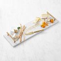 Marble & Brass "Cheese" Rectangular Board