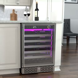 Vinoglow Backlit Undercounter Glass Wine Cooler