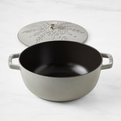 Staub Enameled Cast Iron Essential French Oven, 3 3/4-Qt., Snowflake Lid