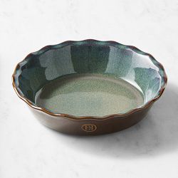 Emile Henry Modern Classics Pie Dish, Blue & Sable 175th Anniversary Edition