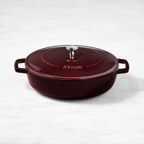 Staub Enameled Cast Iron Braiser, 4-Qt., Grenadine