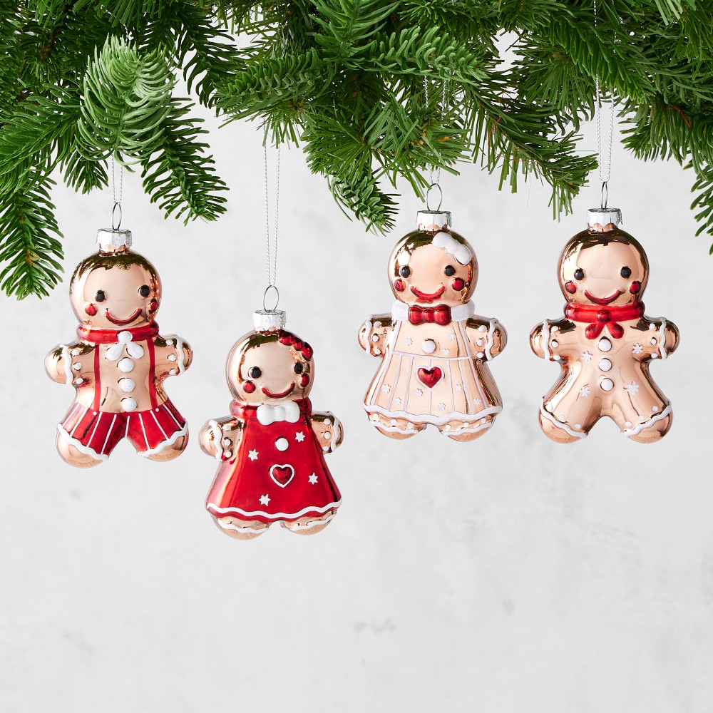 Gingerbread Buddies Ornaments, Set of 4