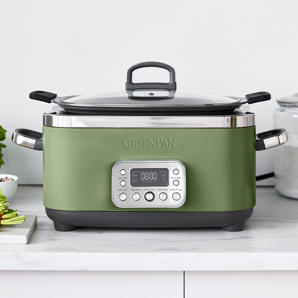 GreenPan™ Elite Slow Cooker, 6-qt - Sage Green, 6-qt