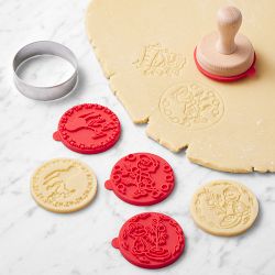 PEANUTS™ x Williams Sonoma Charlie Brown Christmas Silicone Cookie Stamps, Set of 4