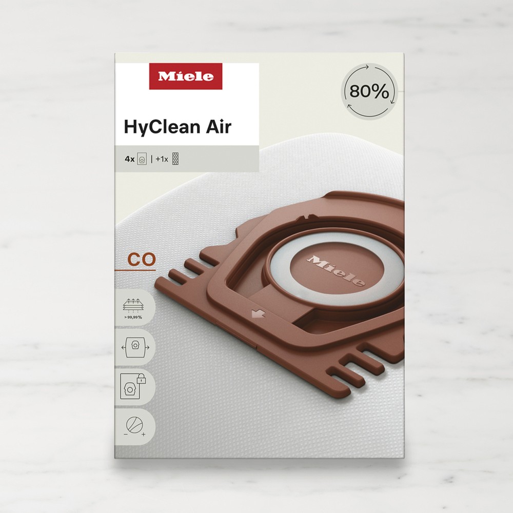 Miele HyClean Air CO Vacuum Cleaner Bags, 4 Pack