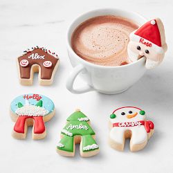 Personalized Holiday Cookie Mug Toppers, Set of 5