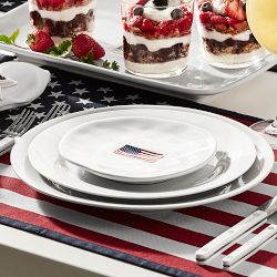 American Flag Appetizer Plates