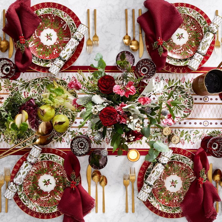 Noel Dinner Plates, 24k Gold Porcelain | Williams Sonoma