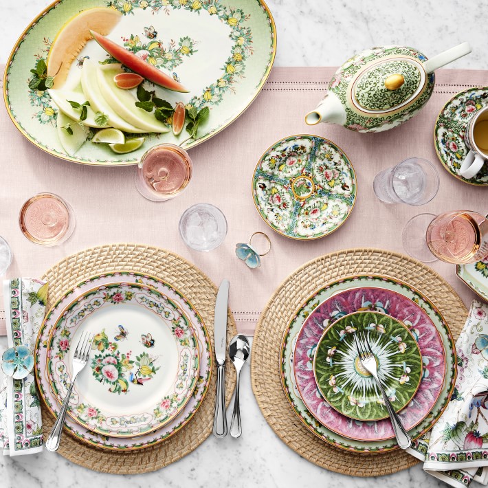 Famille Rose Oval Serving Platter | Williams Sonoma