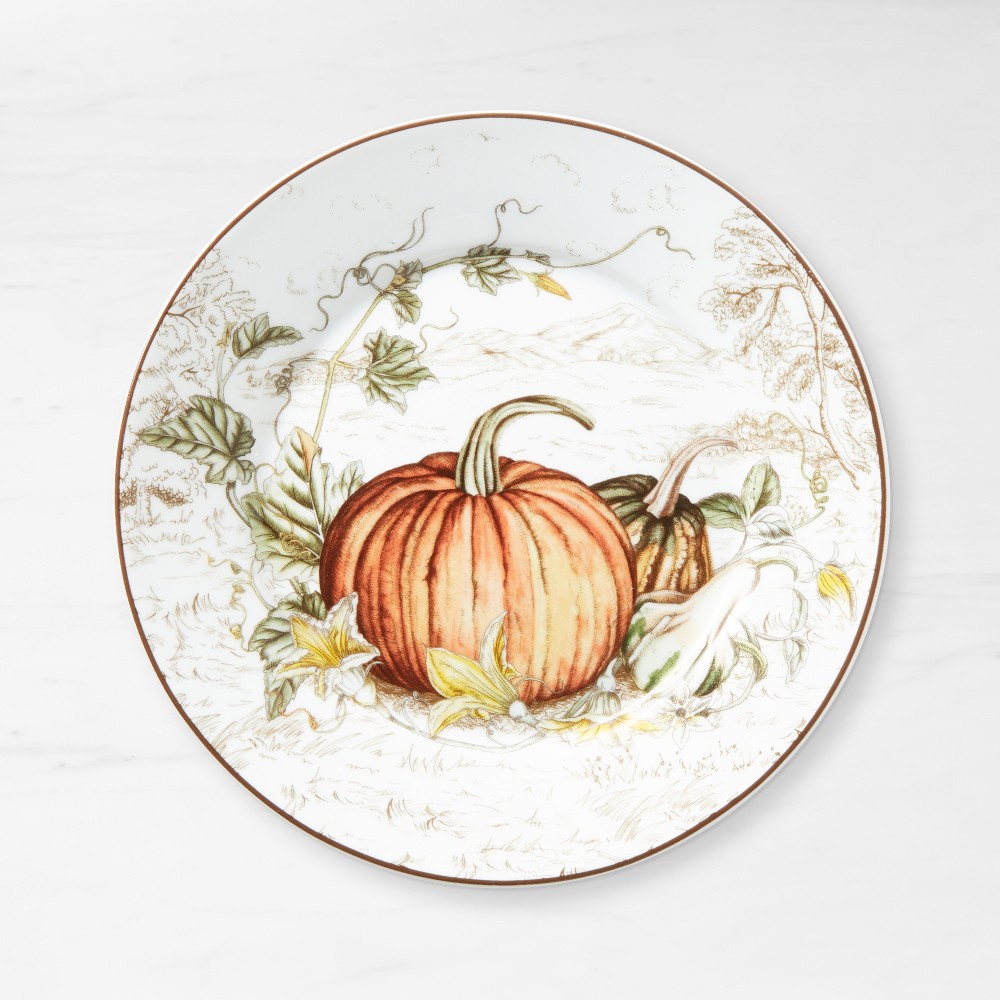 Plymouth Pumpkin Appetizer Plates - Set of 4