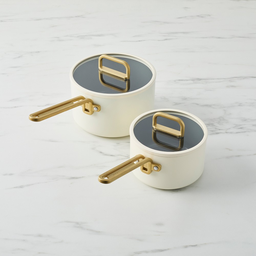 GreenPan™ Stanley Tucci™ Ceramic Nonstick Saucepan - Carrara White
