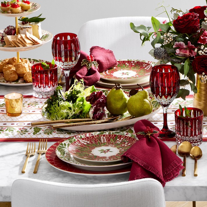 Noel Dinner Plates, 24k Gold Porcelain | Williams Sonoma