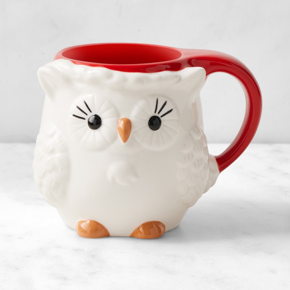 Figural Owl Mug | Ceramic Owl Coffee Cup | Williams Sonoma