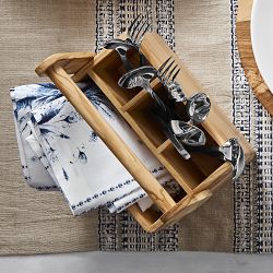 Olivewood Flatware Caddy