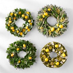 Lemon & Eucalyptus Live Wreath, 20&quot;