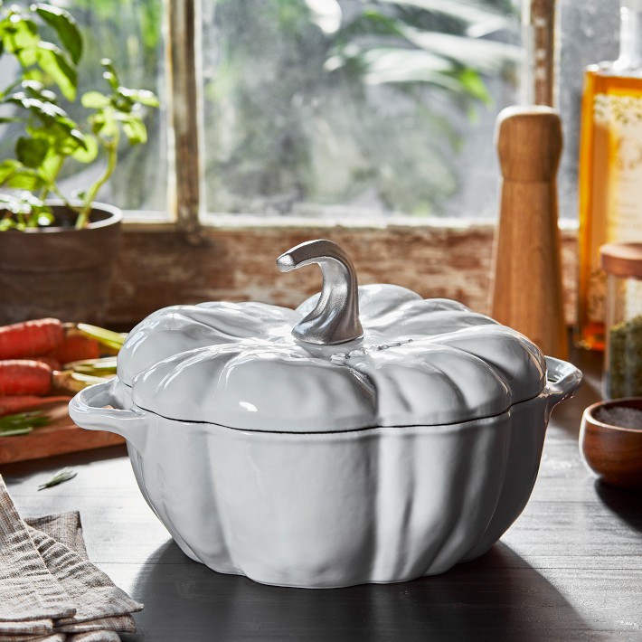 Staub Enameled Cast Iron Pumpkin Cocotte, 3.5-Qt | Williams Sonoma