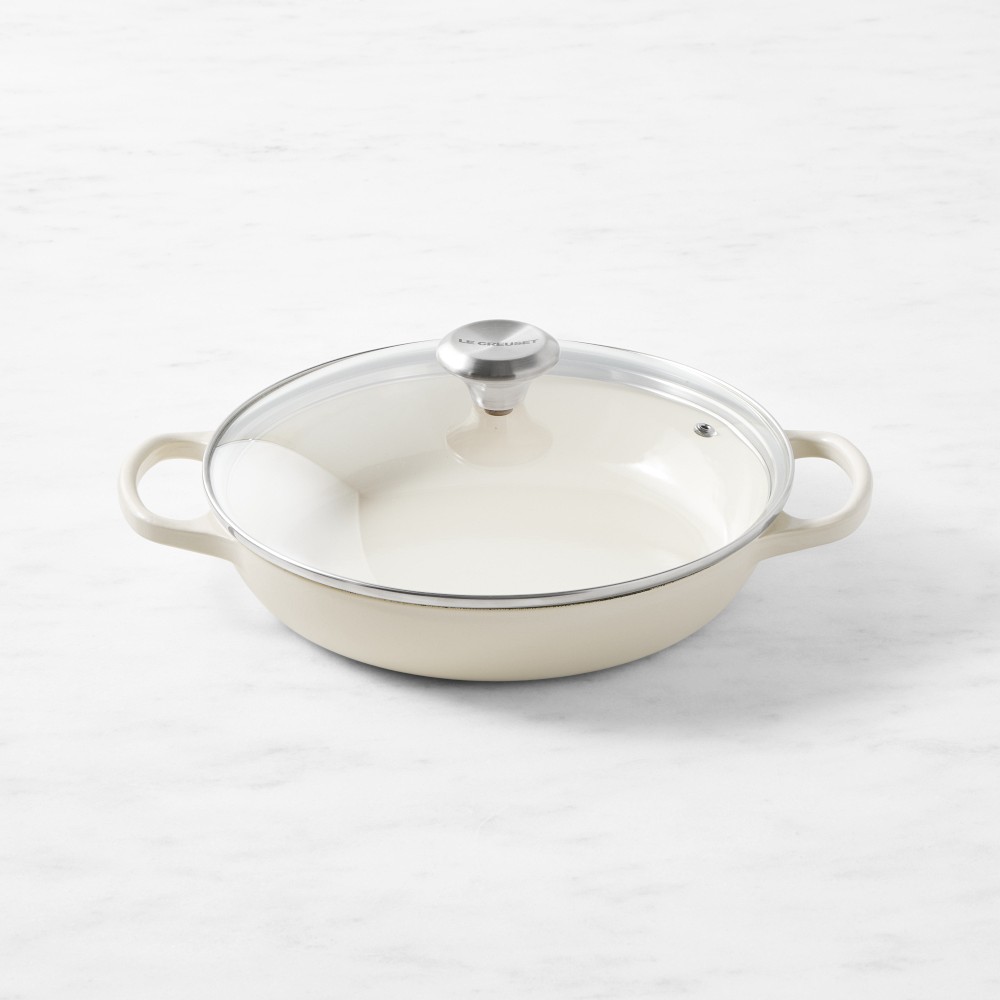Le Creuset Signature Enameled Cast Iron Braiser with Glass Lid, 2 1/4-Qt. - 2 1/4-Qt., Brioche