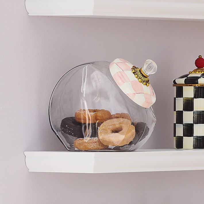 MacKenzie-Childs Rosy Check Cookie Jar | Williams Sonoma