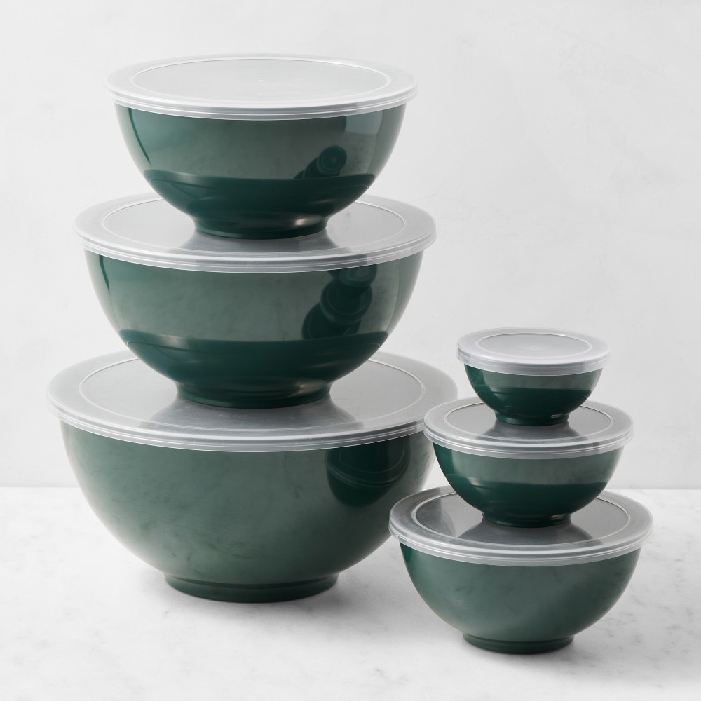 Melamine Mixing Bowls with Lid, Set of 6