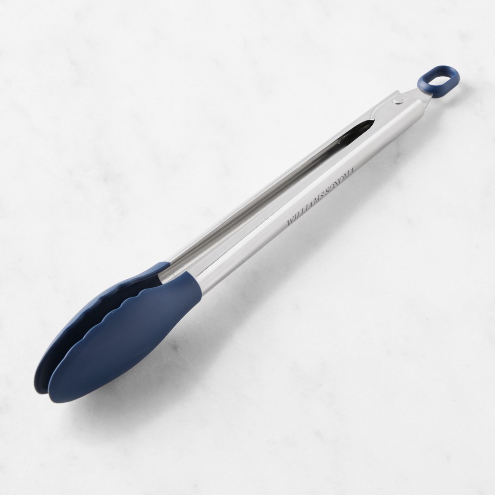 Williams Sonoma Stainless-Steel Silicone Locking Tongs - Navy