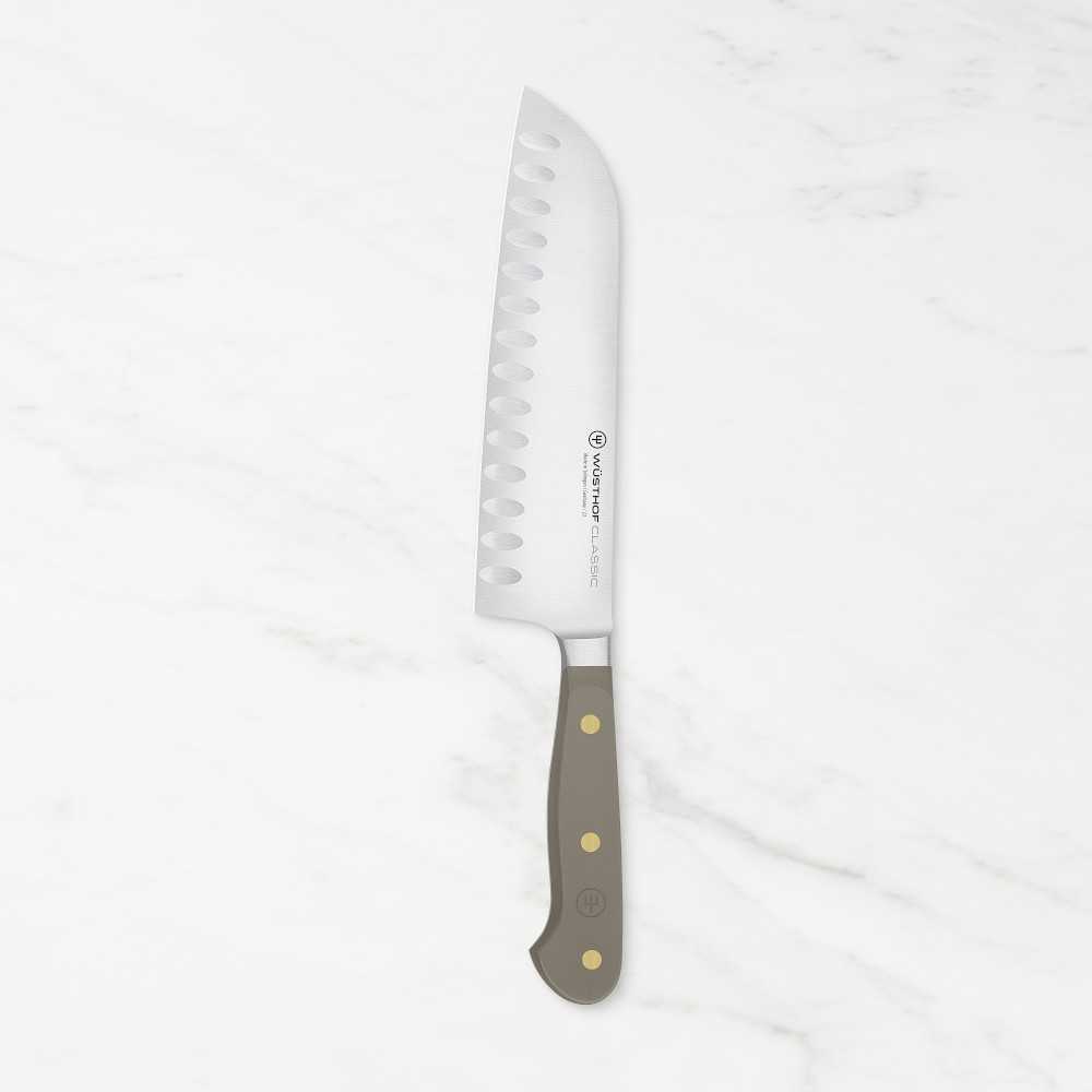 Wüsthof Classic Hollow-Edge Santoku Knife OYSTER 7”