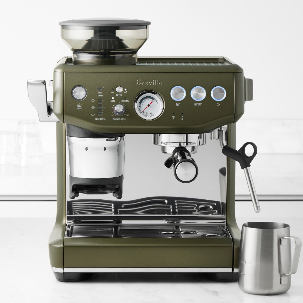 Breville Barista Express® Impress Espresso Machine - Olive Tapenade