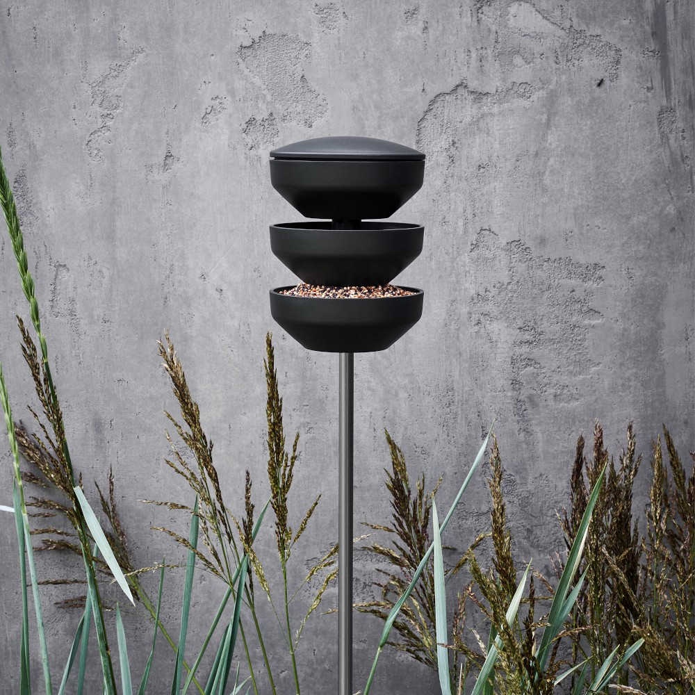Recycled Birds Feeder Station on Pole, 42.1"