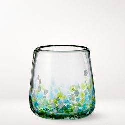 Multi-Confetti Recycled Glass Tumbler, Each, Short