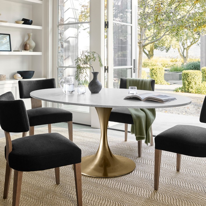 Oval Glass Pedestal Dining Table Infinity Double Pedestal Dining