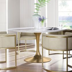 Tulip Round Pedestal Dining Table (42&quot;-56&quot;)