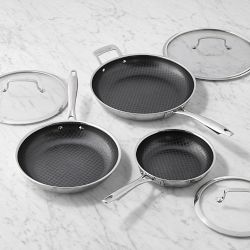 Cuisinart FusionElite+ Hybrid Stainless-Steel Ceramic Nonstick Covered Skillet Set