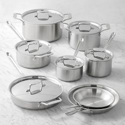  All-Clad D5® Brushed Stainless-Steel 14-Piece Cookware Set