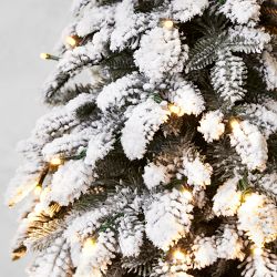 Jeff Leatham x Williams Sonoma Winter White Faux Tabletop Tree with Twinkle Lights