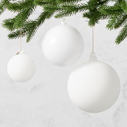 Jeff Leatham x Williams Sonoma Cream Ornaments, Set of 4