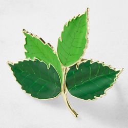 Cloisonné Leaf Napkin Rings, Set of 4