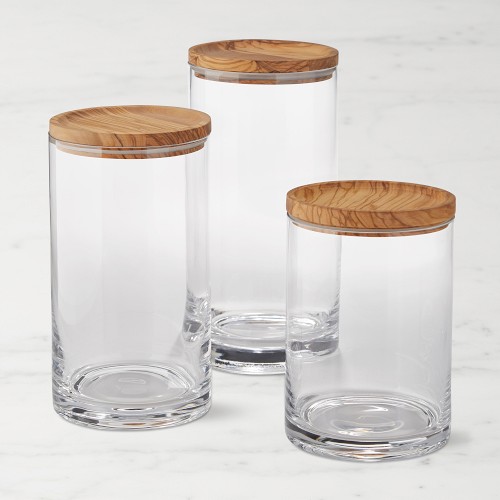 Olivewood Canisters, Set of 3