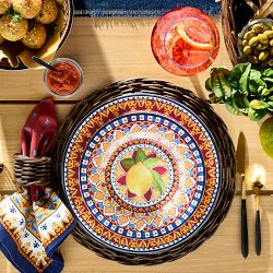 Sicily Red Outdoor Melamine Salad Plates, Set of 4 | Williams Sonoma