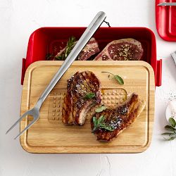 Williams Sonoma Deep Marinade Tray with Rubberwood Lid