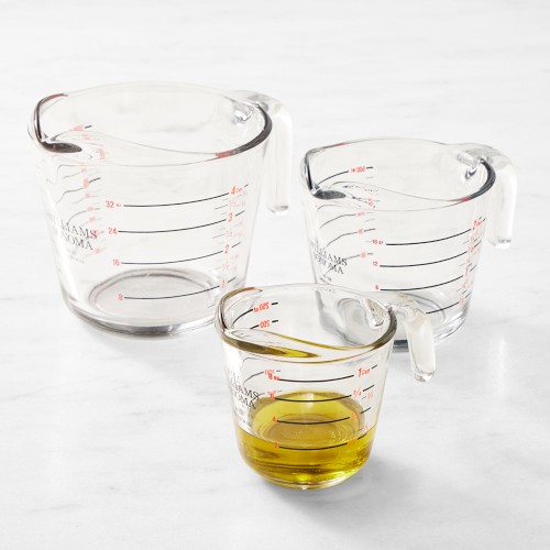 Williams Sonoma Liquid Measuring Cups. Set of 3