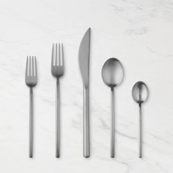 Mepra Due 5-Piece Flatware Set, Brushed Stainless-Steel