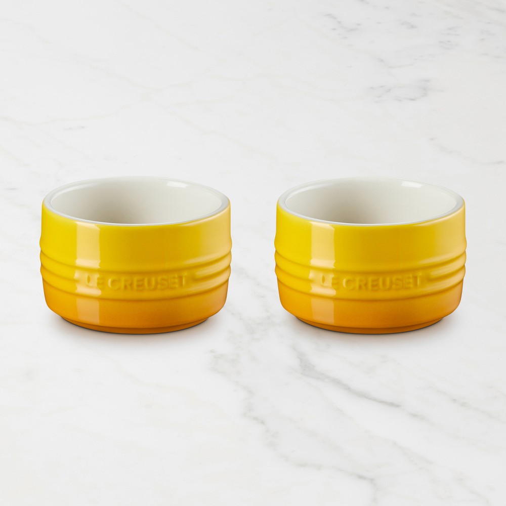 Le Creuset Stoneware Round Straight Wall Ramekin, Set of 2