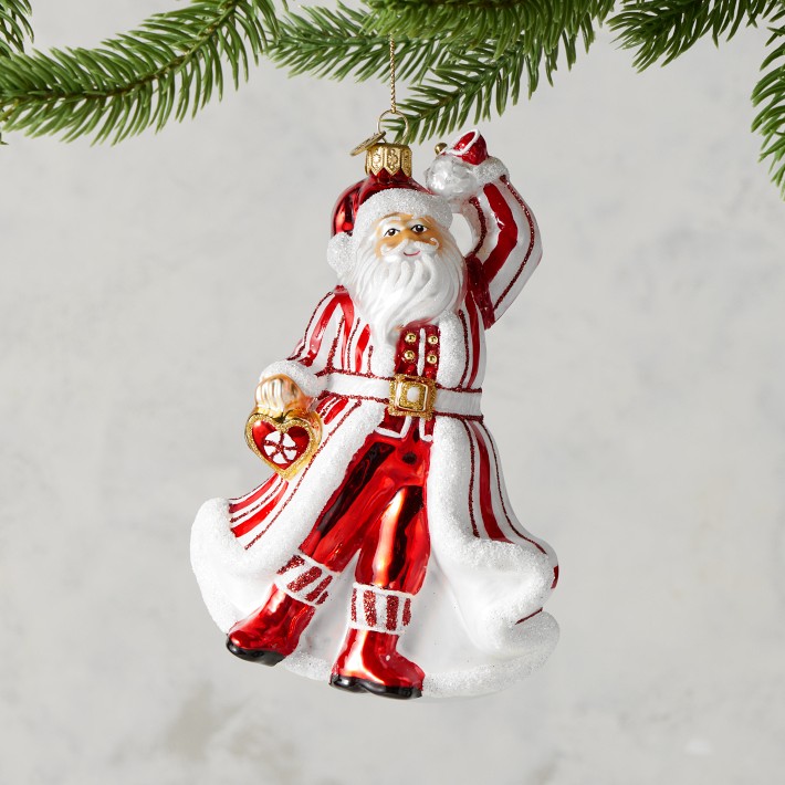 Candy Cane Santa Claus Christmas Tree Ornament | Williams Sonoma