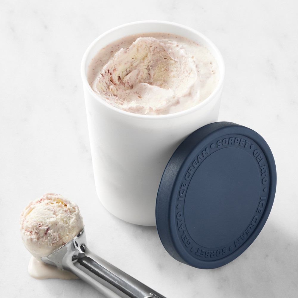 Williams Sonoma Ice Cream Storage Tub, Round, 1-Qt. - Round, 1-qt, Navy