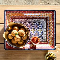 Sicily Red Outdoor Melamine Rectangular Platter