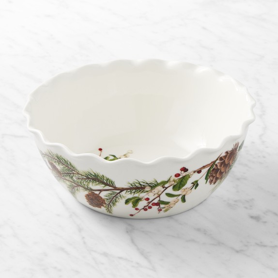 Woodland Berry Scalloped Small Serving Bowl